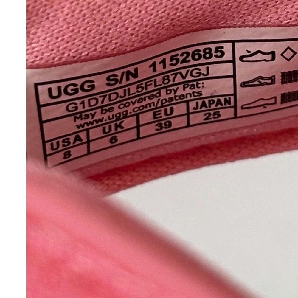 UGG GoldenGlow Pink Platform Sandals Womens 8 Sporty Adjustable 1152685